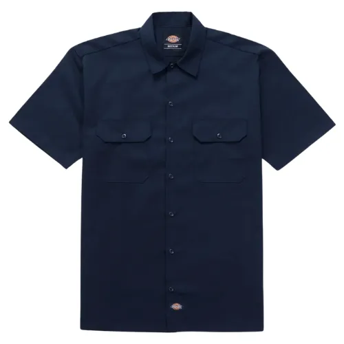 Dickies 1574 Dark Navy Button Up Shirt [Size: M]