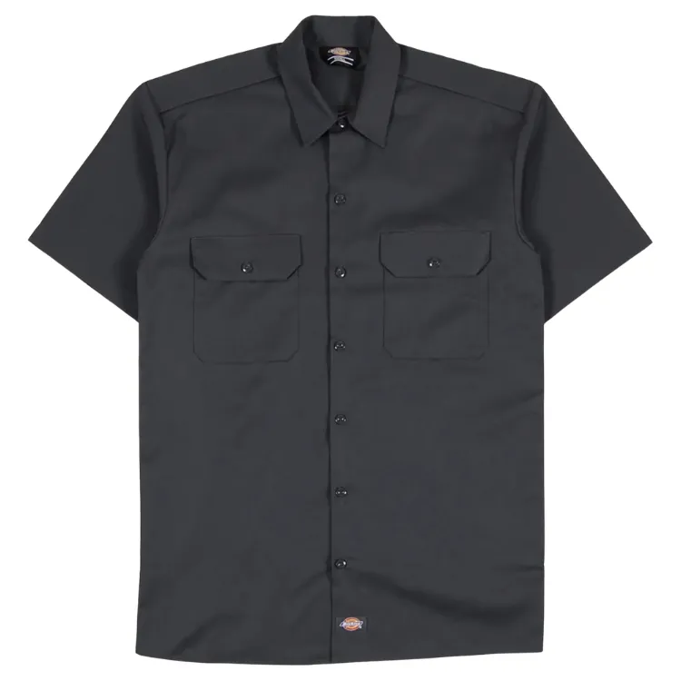 Dickies 1574 Charcoal Button Up Shirt [Size: M]