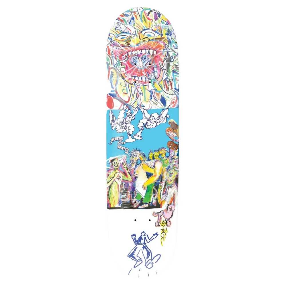 Passport Heaven & Hell Series Deeds Not Creeds 8.5 Skateboard Deck