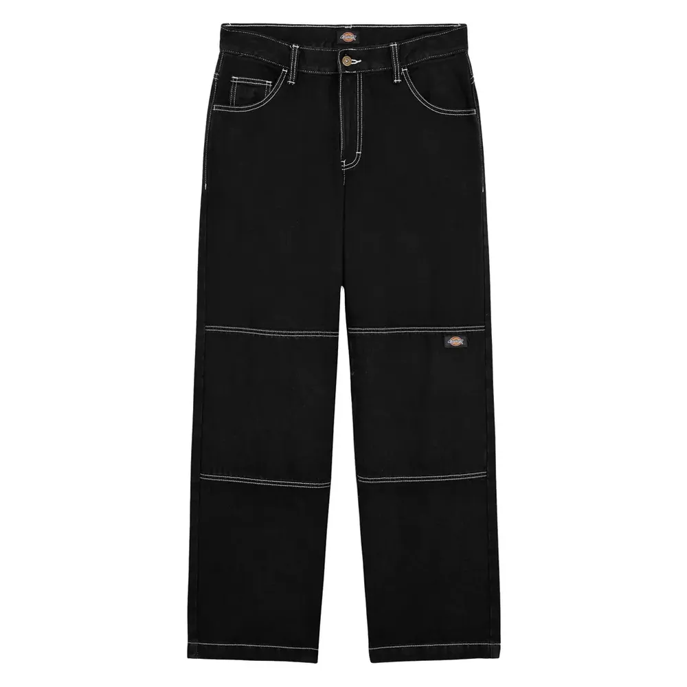 Dickies Loose Fit Double Knee Black Denim Pants [Size: 32]