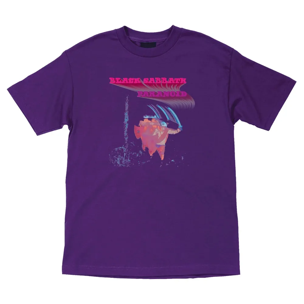OJ Wheels X Black Sabbath Paranoid Motion Trails Purple T-Shirt [Size: L]