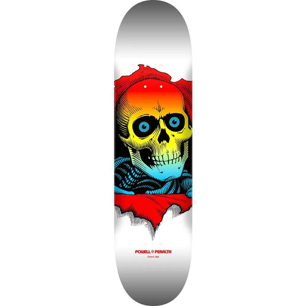 Powell Peralta Ripper Yellow White Fade 8.0 Skateboard Deck