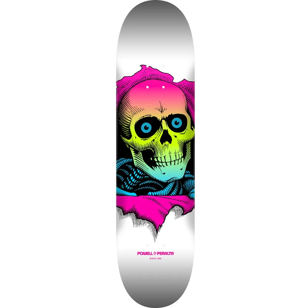 Powell Peralta Ripper Lime White Fade 8.5 Skateboard Deck