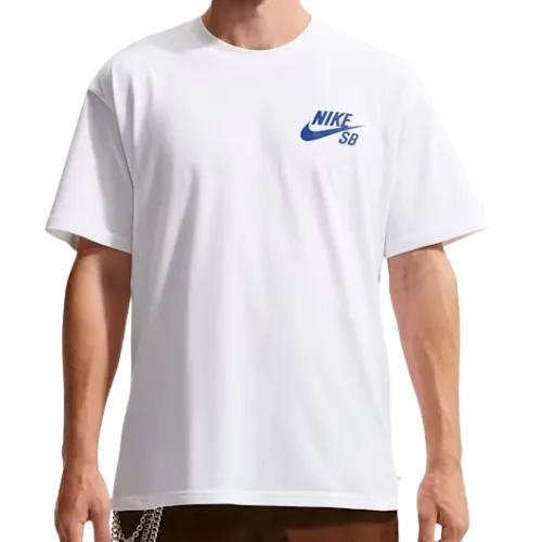 Nike SB Logo Skate White Game Royal T-Shirt [Size: XL]