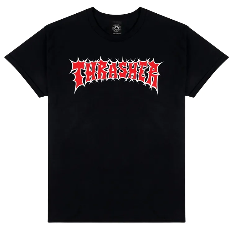 Thrasher Spikey Black T-Shirt [Size: L]