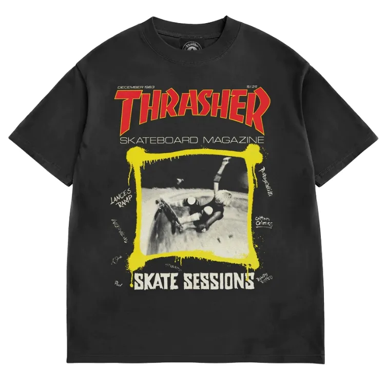 Thrasher Dec 1983 Vintage Black T-Shirt [Size: M]
