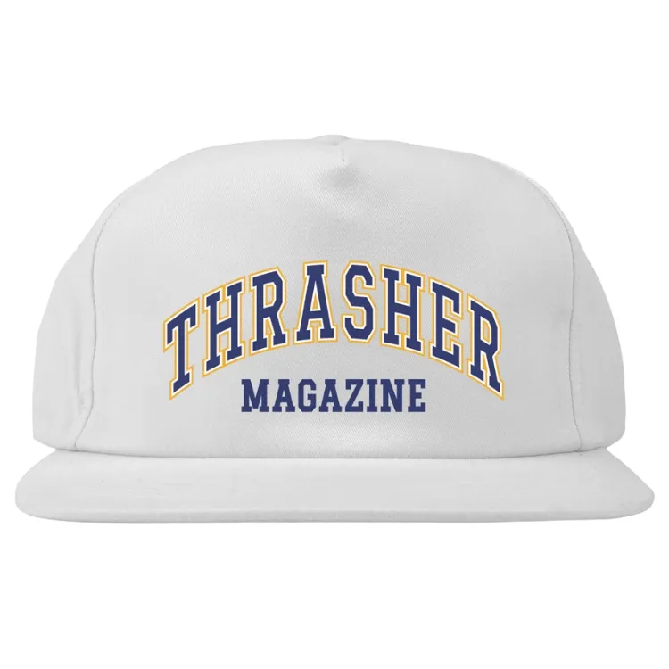 Thrasher Dropout White Snapback Hat