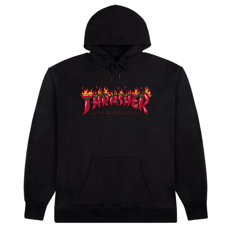 Thrasher Fuego Black Hoodie [Size: L]