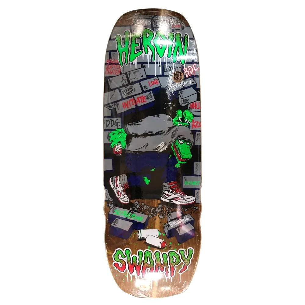 Heroin Swampy Stomp Brown 10.5 Skateboard Deck