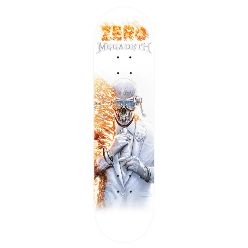 Zero X Megadeth White 8.5 Skateboard Deck