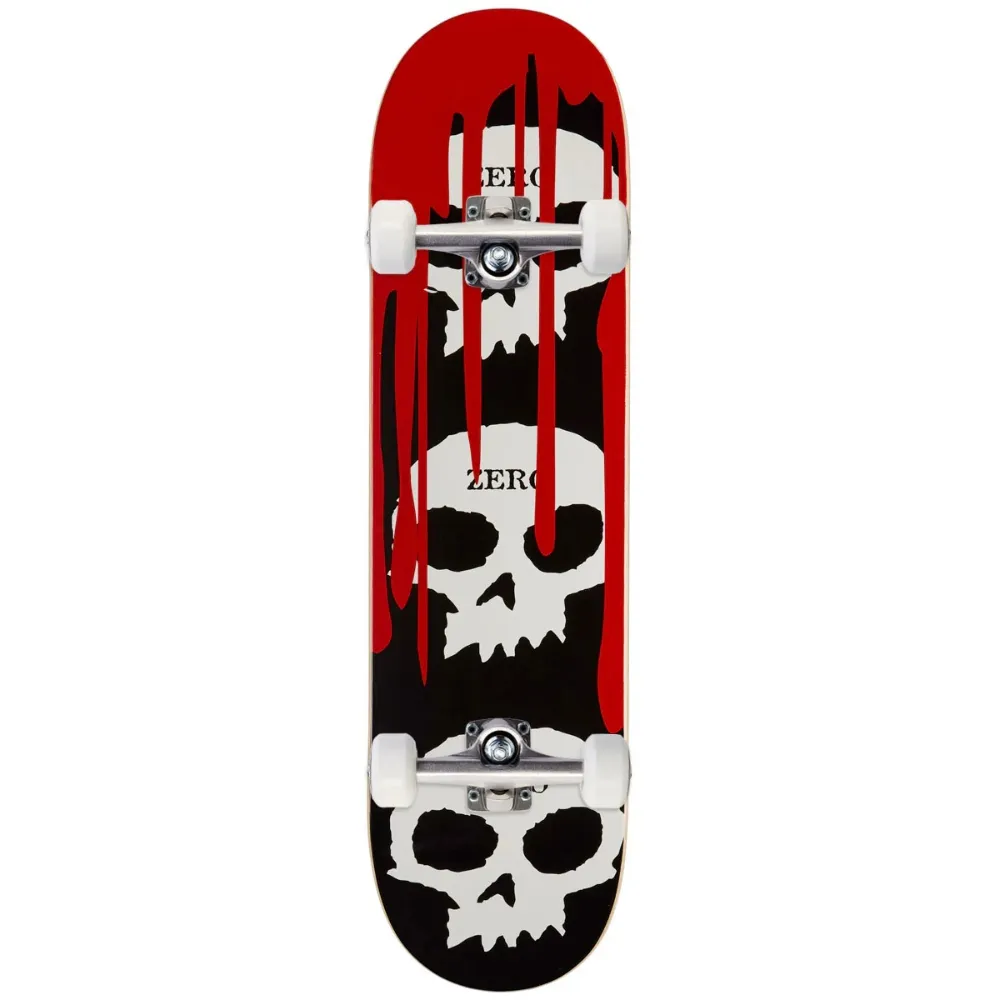 Zero 3 Skull Blood Black White Red 8.0 Complete Skateboard