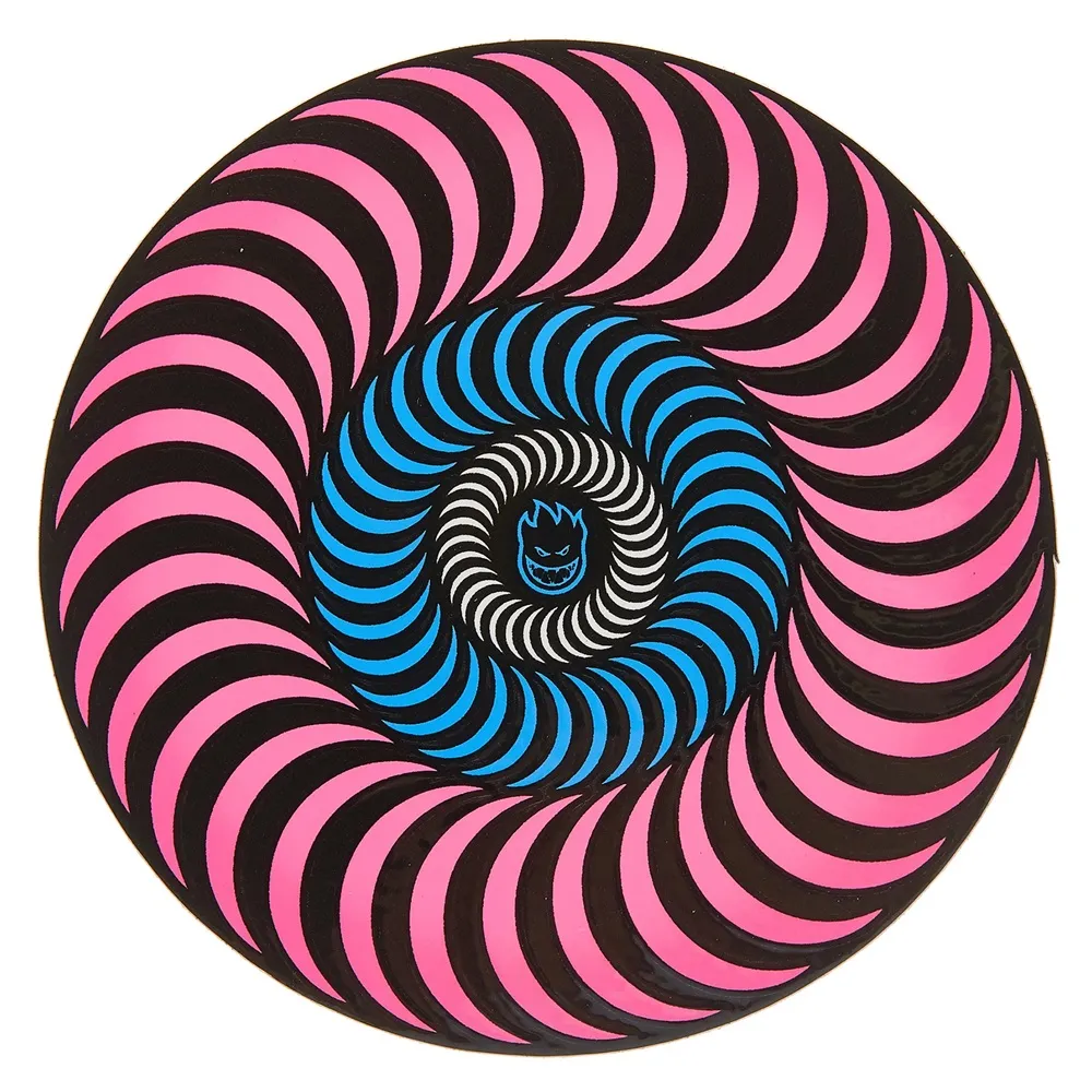 Spitfire Tri-Col Swirl Sticker [Colour: Pink]