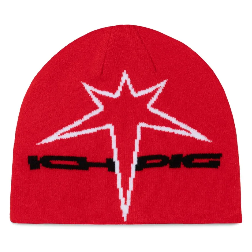 Ichpig Allstar Reversible Skully Red Beanie