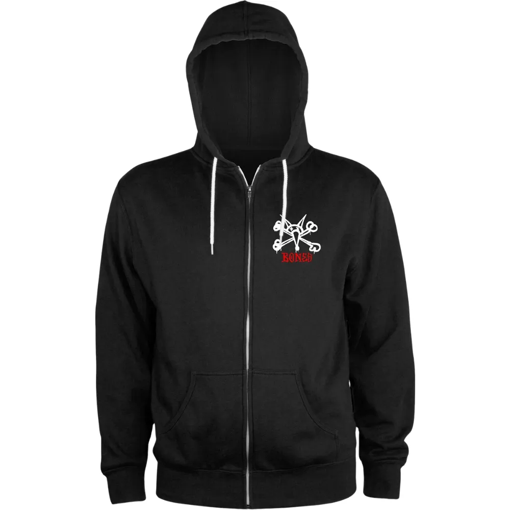 Powell Peralta Rat Bones Black Zip Hoodie [Size: M]