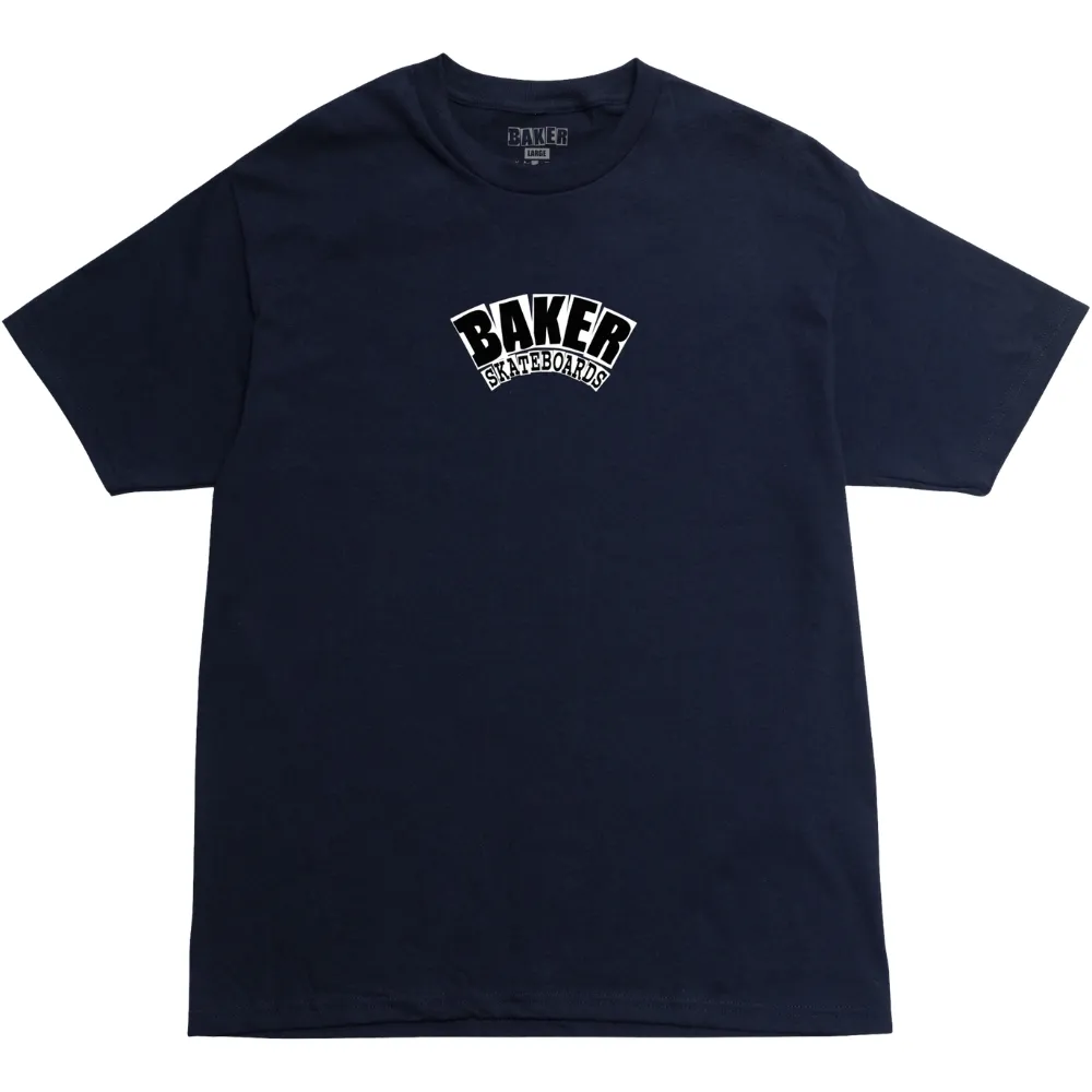 Baker Arch Logo Navy T-Shirt [Size: M]