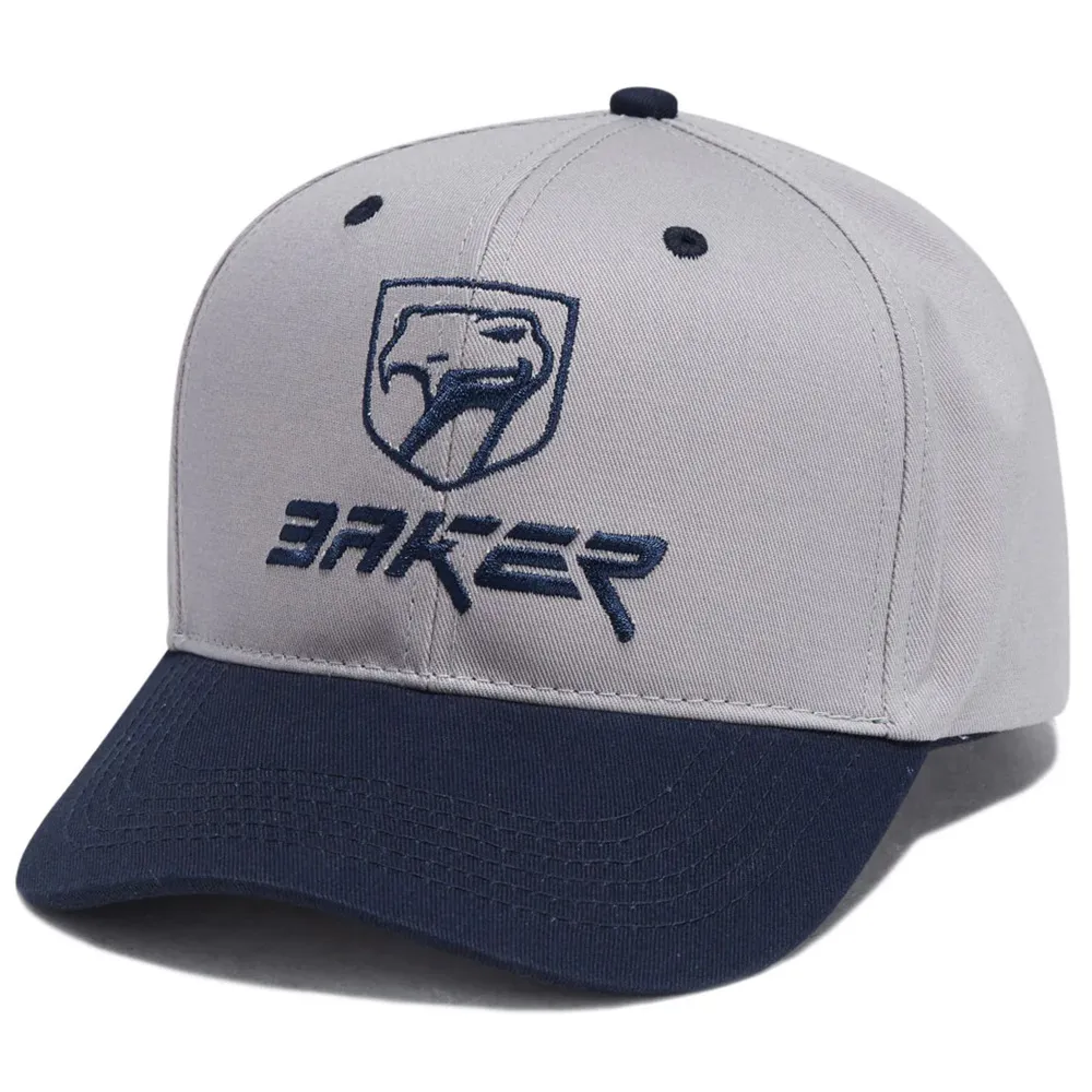 Baker Viper Grey Navy Snapback Hat