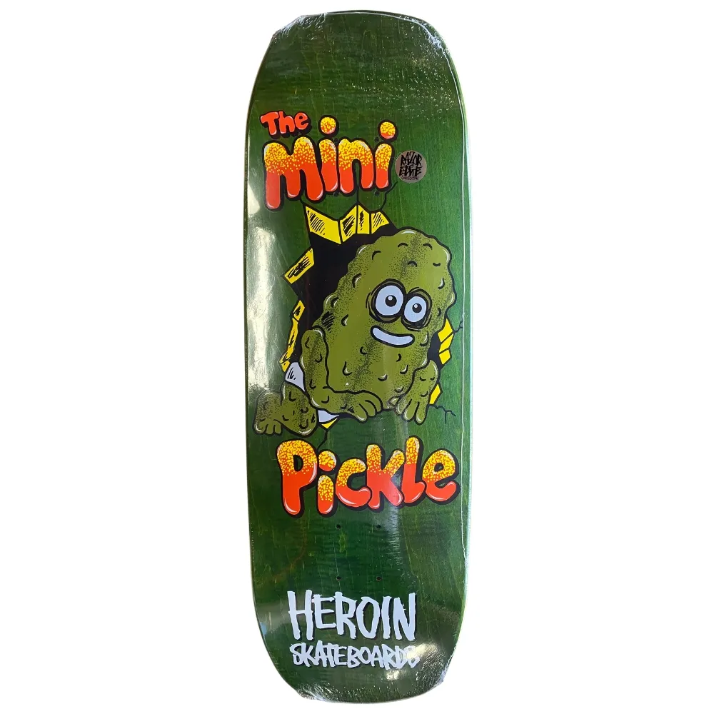 Heroin Mini Pickle Green 9.5 Skateboard Deck