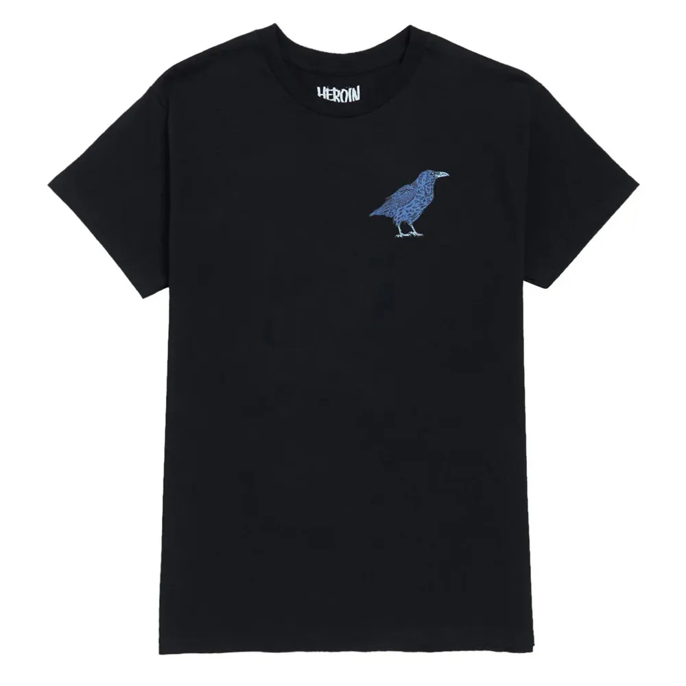 Heroin Crow Black T-Shirt [Size: M]