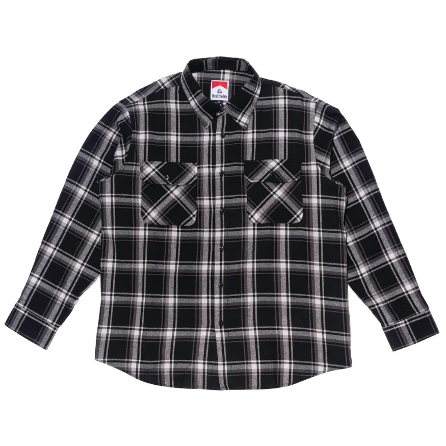 Deathwish Classic Black Flannel [Size: L]