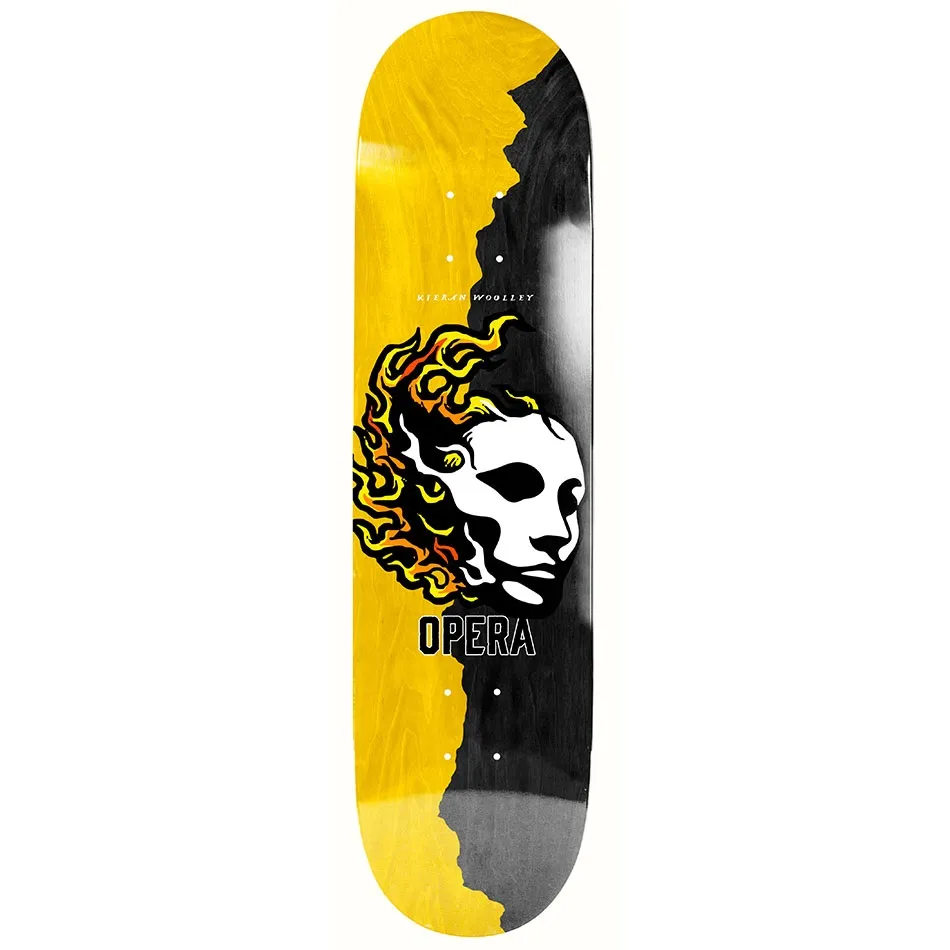 Opera Fire EX7 Kieran Woolley Yellow Black 9.0 Skateboard Deck