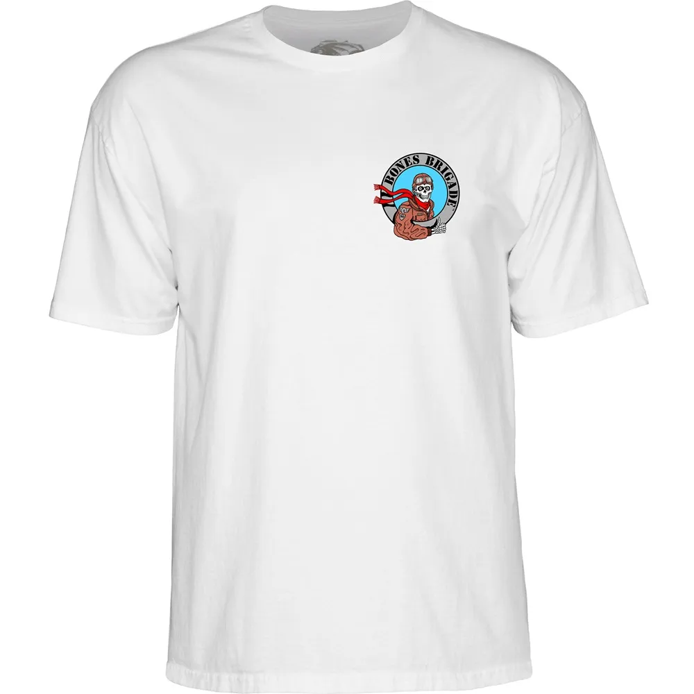 Powell Peralta Bones Brigade Pilot 17th Series White T-Shirt [Size: L]
