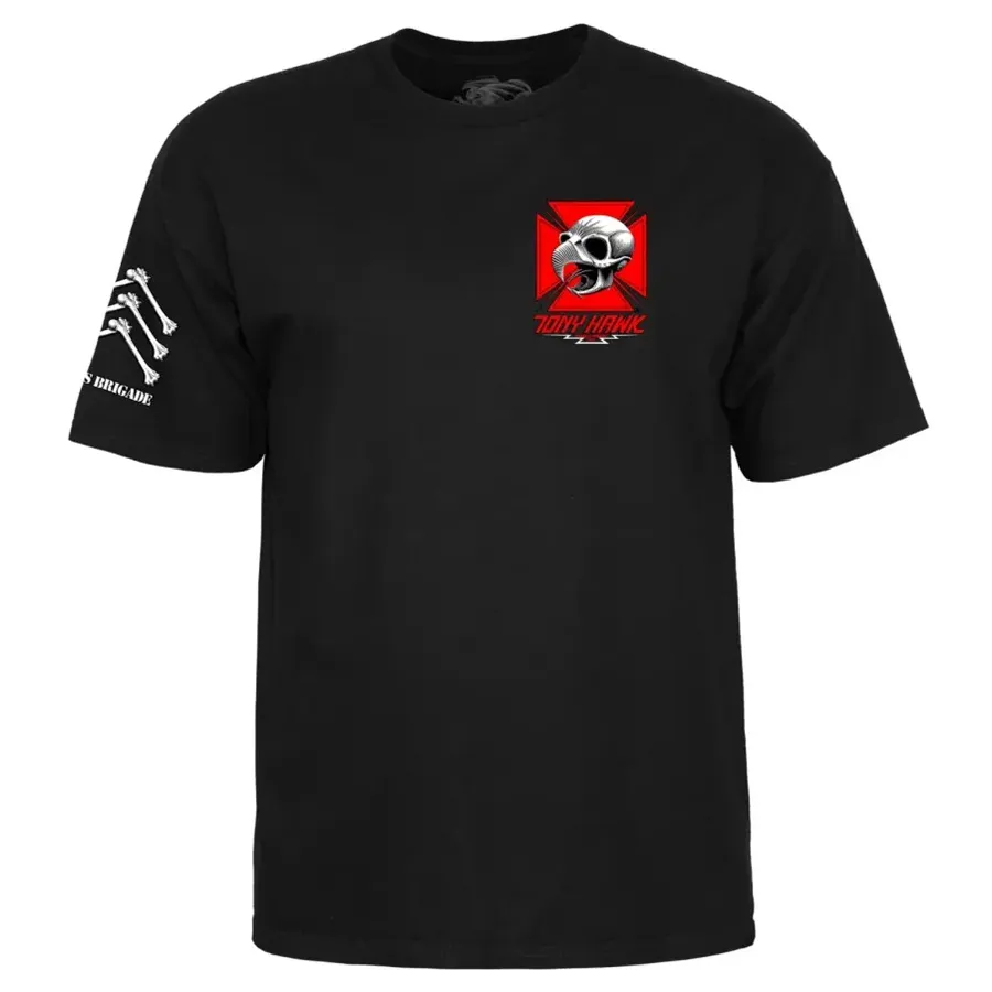 Powell Peralta Bones Brigade Hawk 17th Series Black T-Shirt [Size: M]