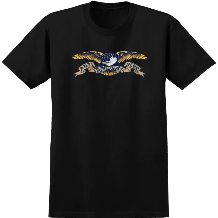 Anti Hero Eagle Ringspun Black T-Shirt [Size: L]
