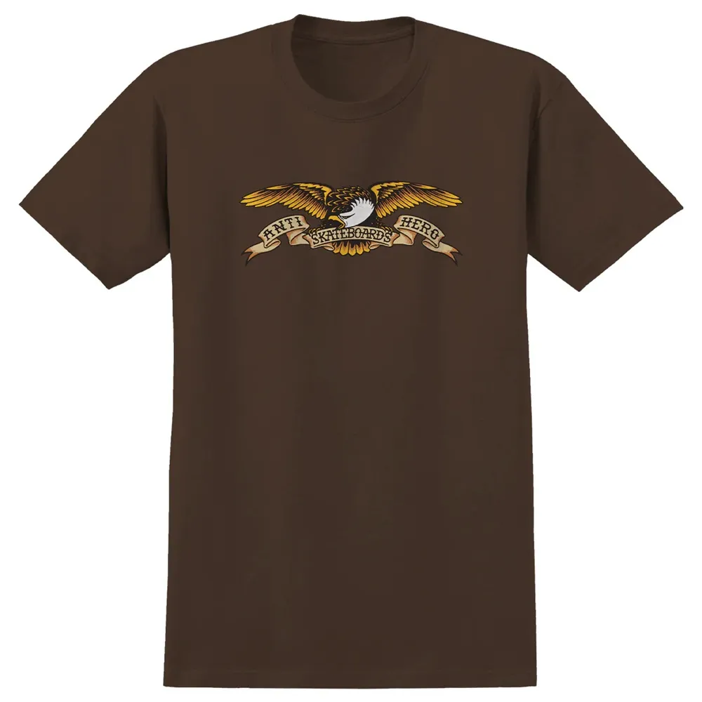Anti Hero Eagle Ringspun Brown T-Shirt [Size: L]