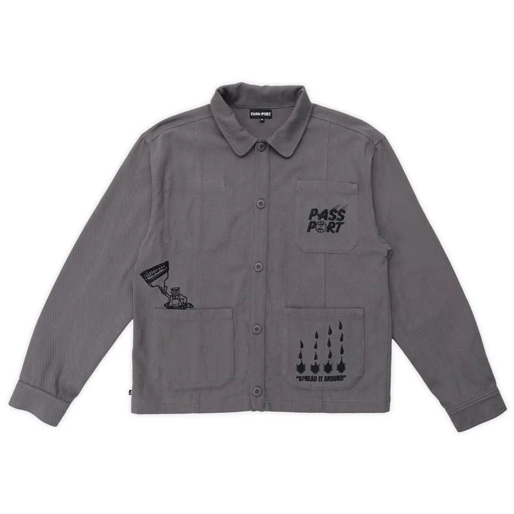 Passport Shop Rules Grey Painters Jacket [Size: L]