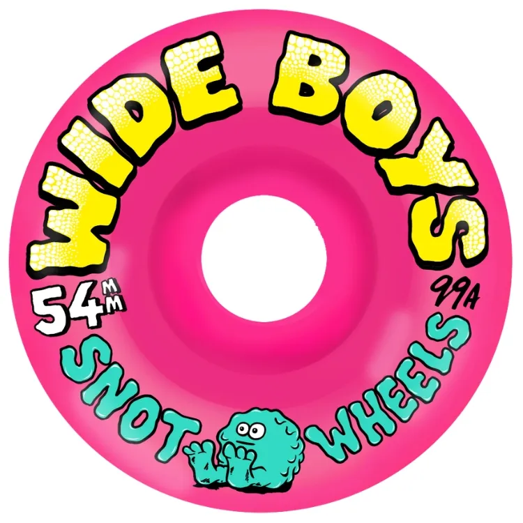 Snot Wheel Co Wide Boys Neon Pink 99A 54mm Skateboard Wheels