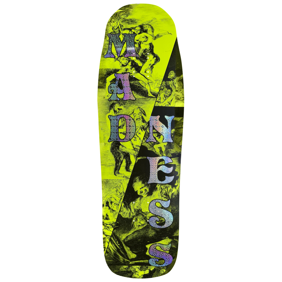 Madness Split R7 Safety Yellow Holographic 10.0 Skateboard Deck