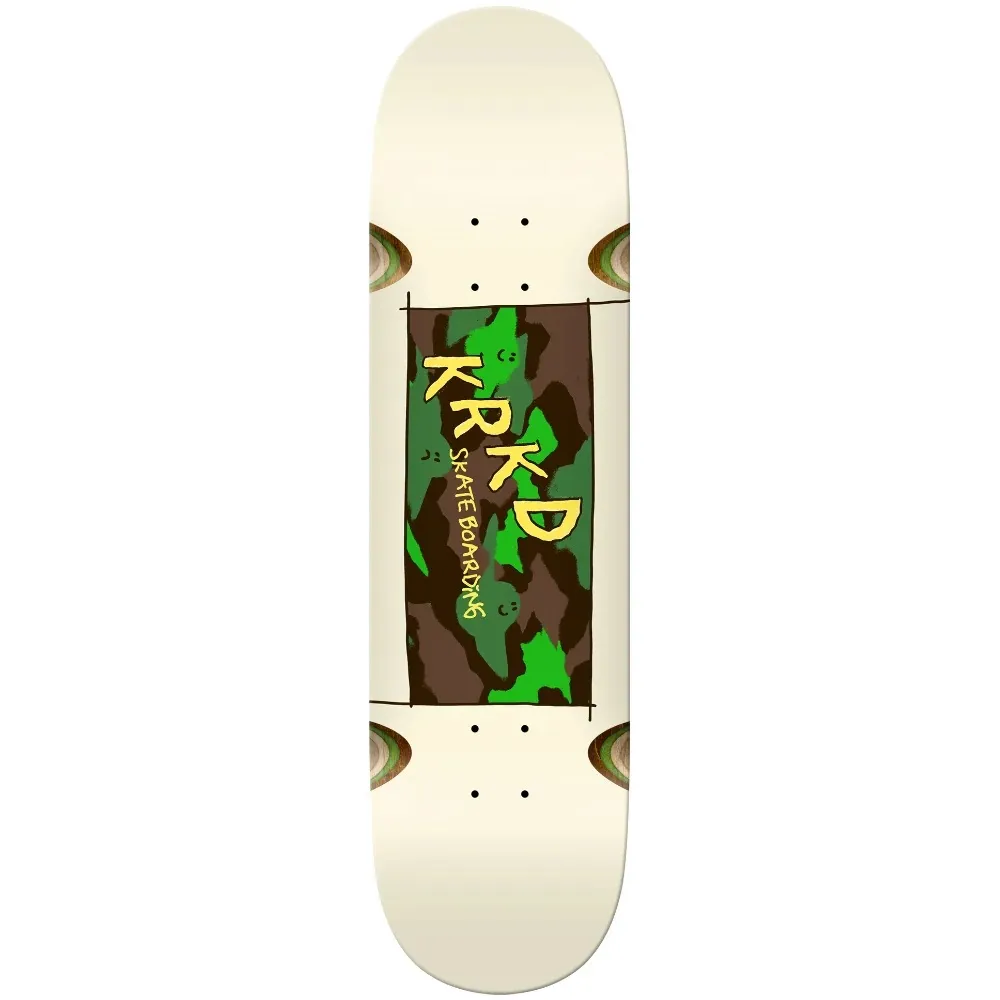 Krooked Team Kamo White 8.06 Skateboard Deck