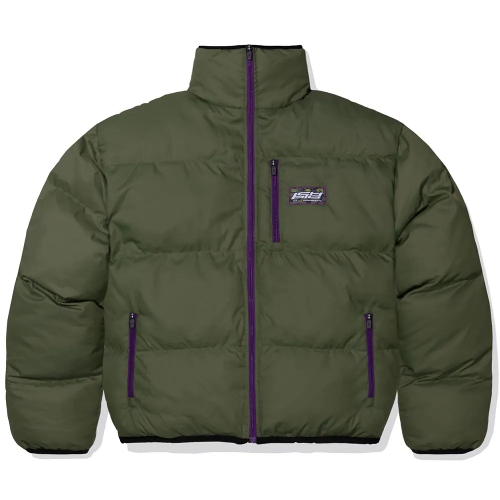 Ichpig Odyssey Reversible Olive Grape Puffer Jacket [Size: L]