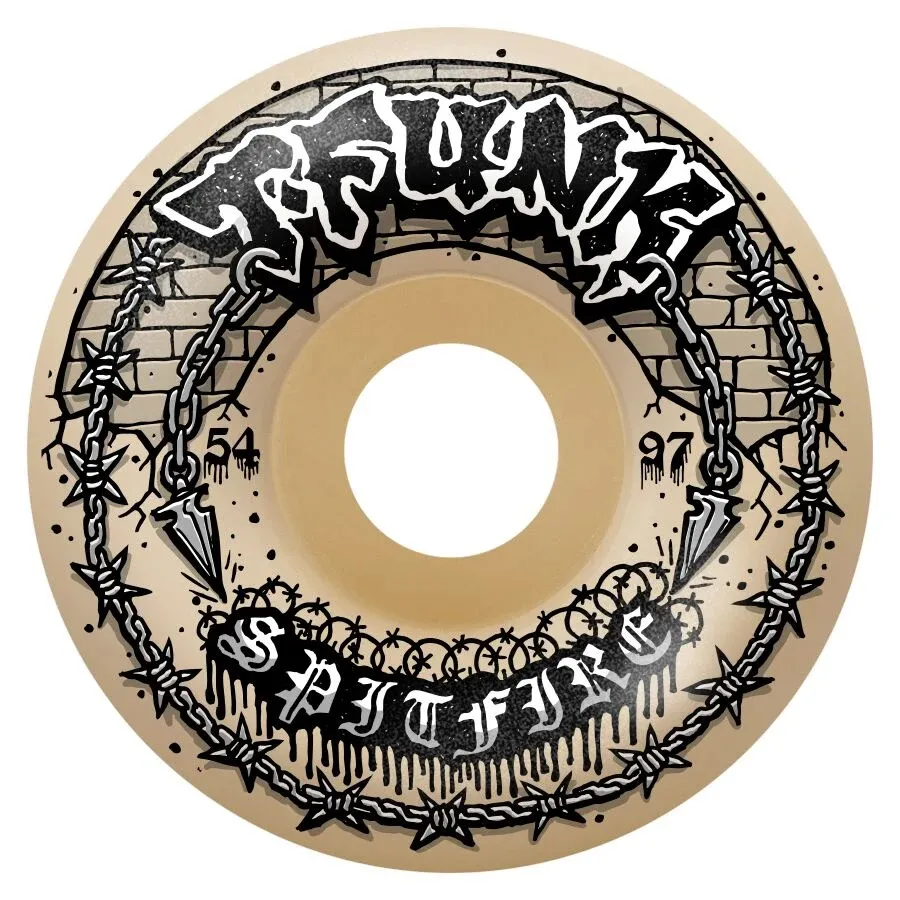 Spitfire T Funk Raw Natural Radial Full F4 97D 54mm Skateboard Wheels