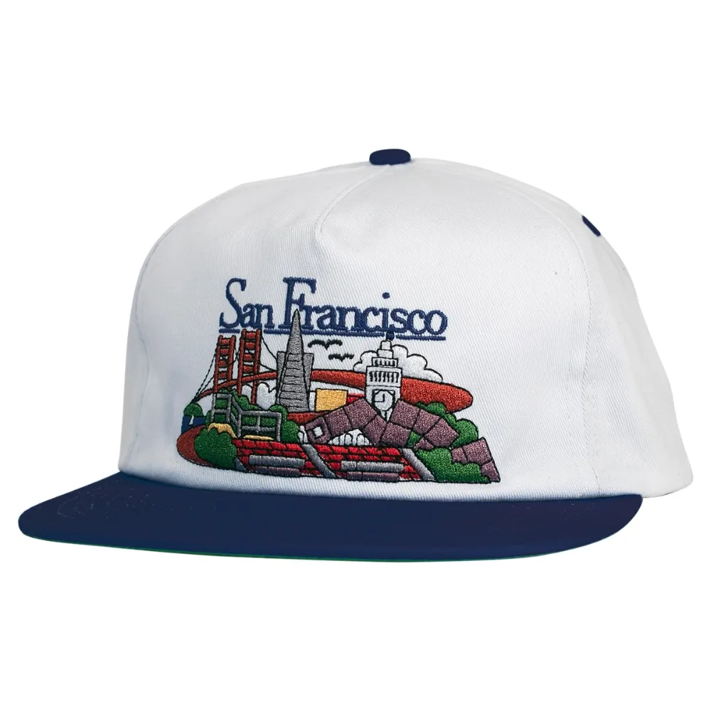 Real Skateboards Sfc White Navy Snapback Hat