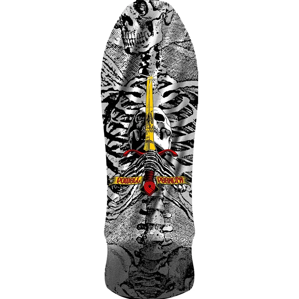 Powell Peralta Skull & Sword Geegah Silver Foil 9.75 Skateboard Deck
