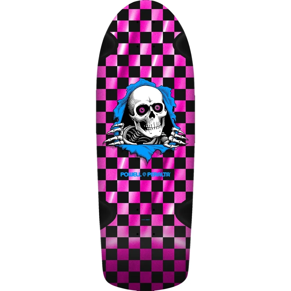 Powell Peralta Ripper OG Checker Pink Foil 10.0 Skateboard Deck