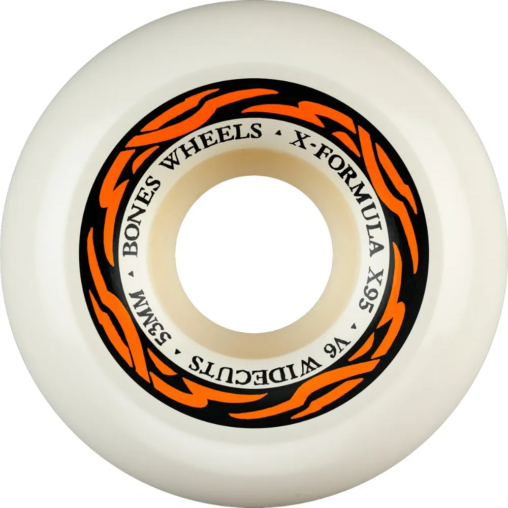 Bones X-Formula Orange Widecut V6 95A 53mm Skateboard Wheels