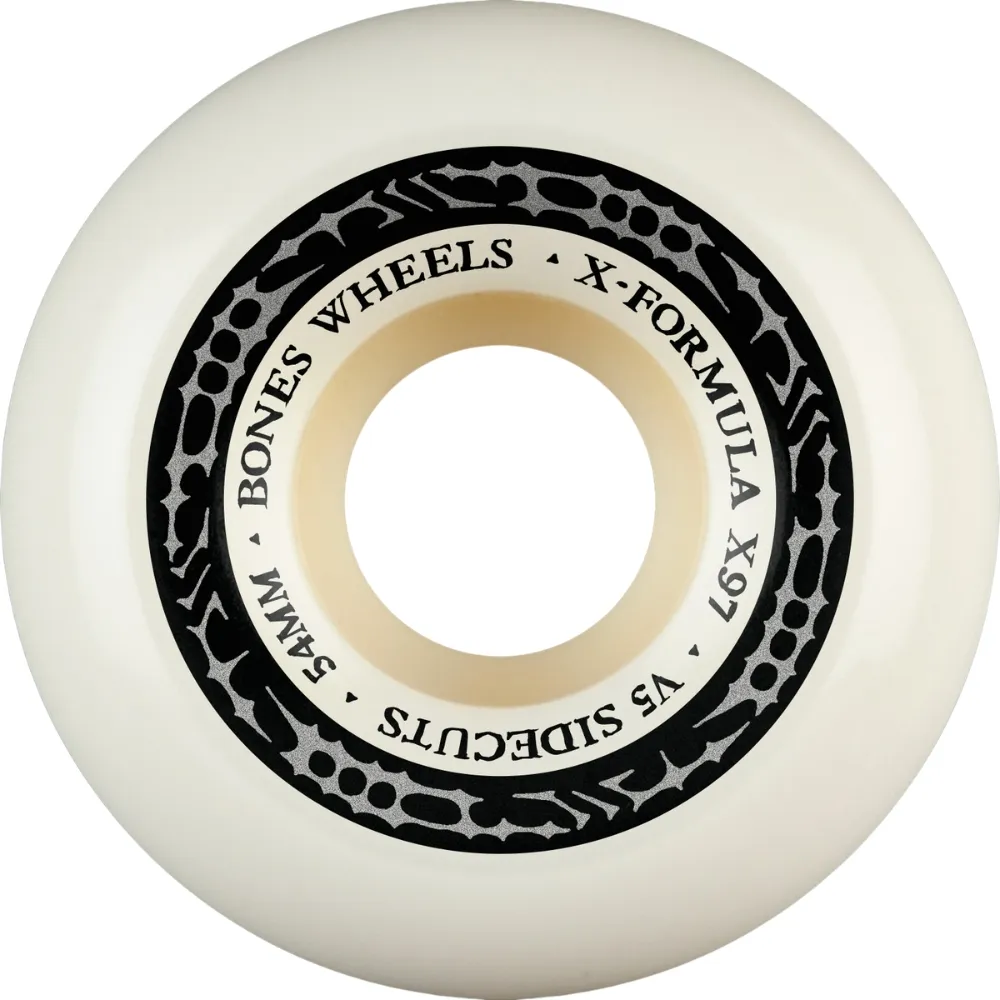 Bones X-Formula Silver Sidecut V5 97A 54mm Skateboard Wheels