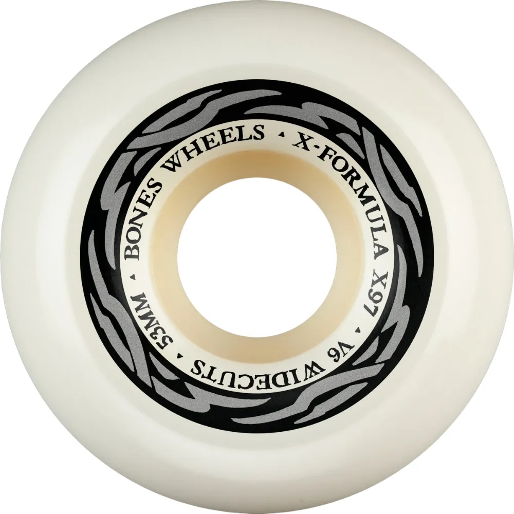 Bones X-Formula Silver Widecut V6 97A 53mm Skateboard Wheels
