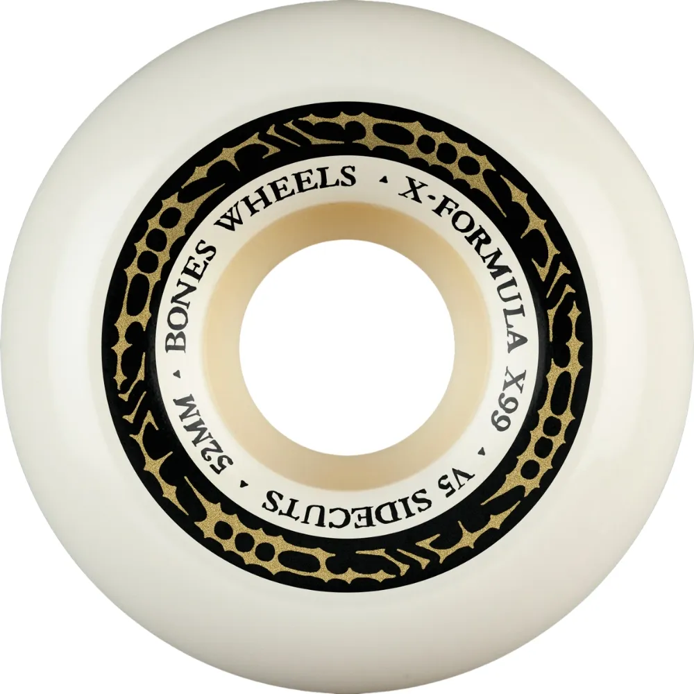 Bones X-Formula Gold Sidecut V5 99A 52mm Skateboard Wheels