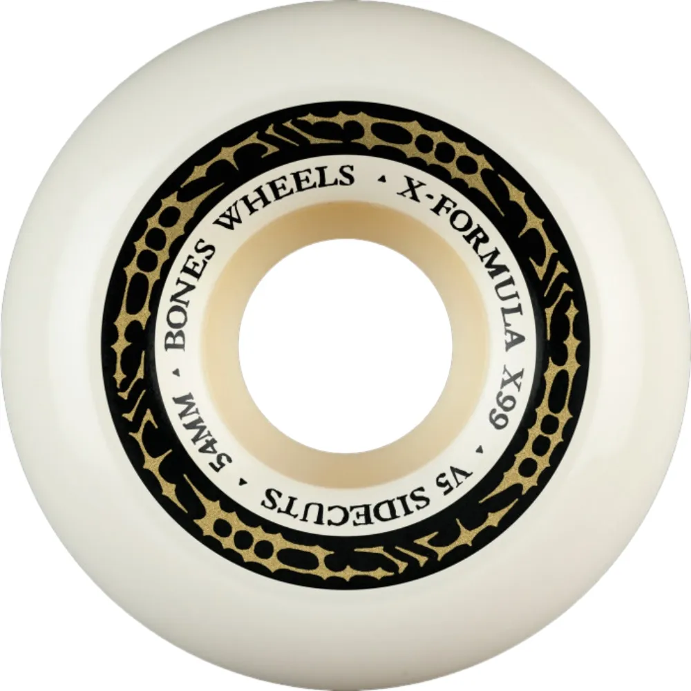 Bones X-Formula Gold Sidecut V5 99A 54mm Skateboard Wheels