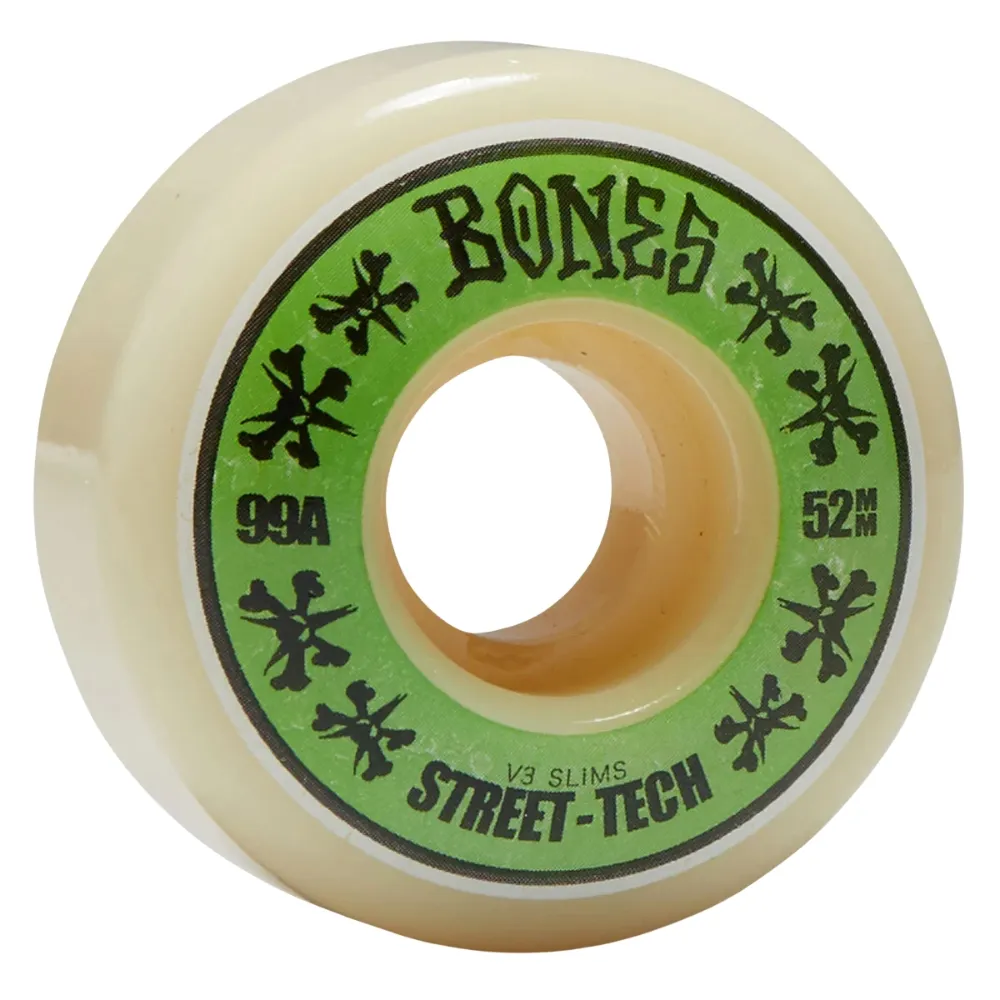 Bones Street Tech Slims STF V3 99A 52mm Skateboard Wheels