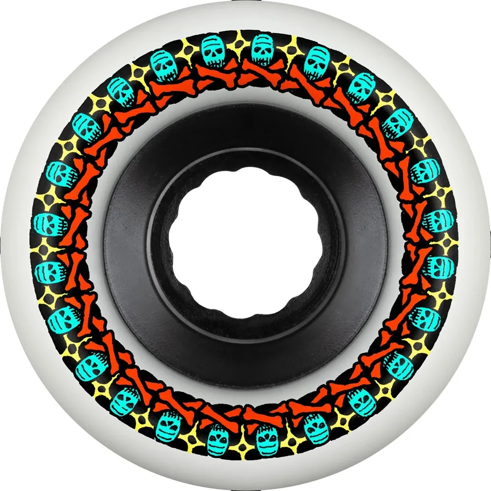 Bones Rough Riders Skulls White ATF 80A 56mm Skateboard Wheels