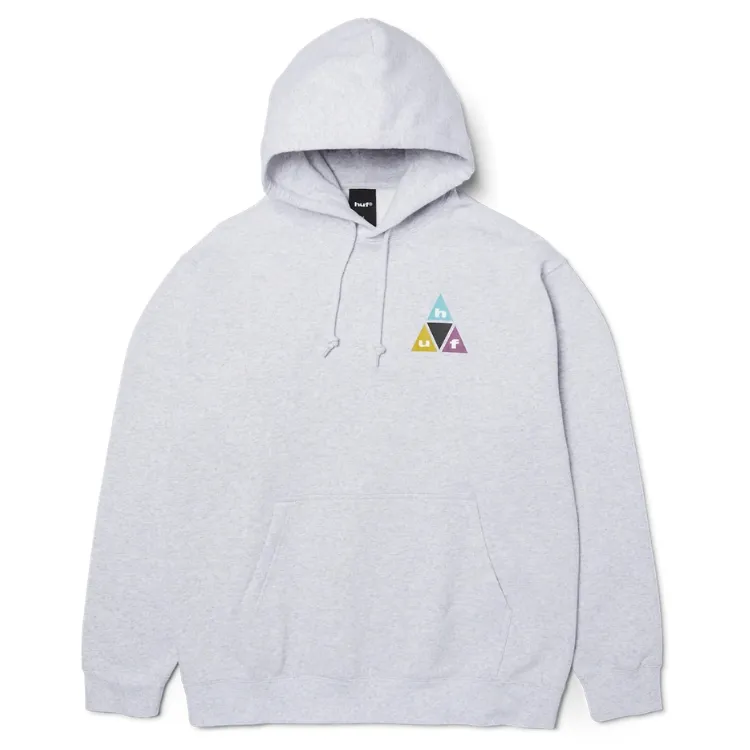 HUF Prism Triple Triangle Heather Grey Hoodie [Size: M]