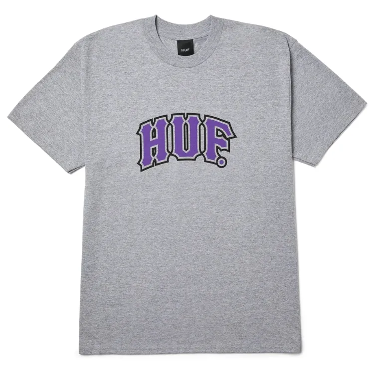 HUF Classic Arch Heather Grey T-Shirt [Size: M]