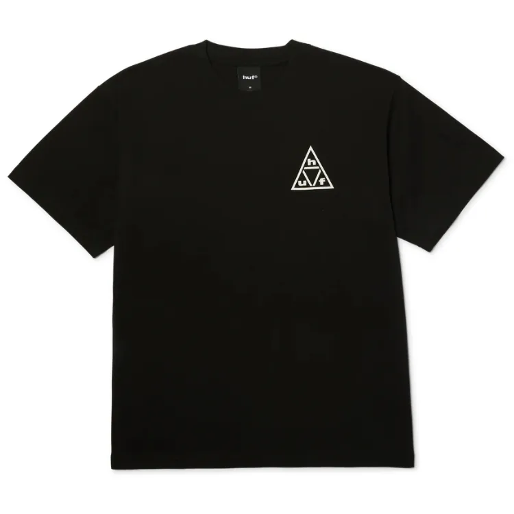 HUF Triple Triangle Black White T-Shirt [Size: M]