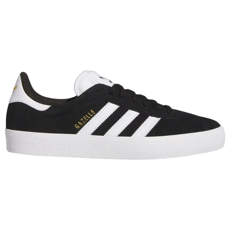 Adidas Gazelle ADV Core Black Cloud White Gold Metallic Shoes [Size: US 9]