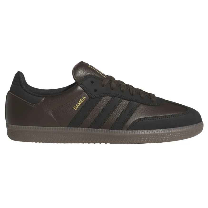 Adidas Samba ADV Dark Brown Core Black Gum Shoes [Size: US 9]