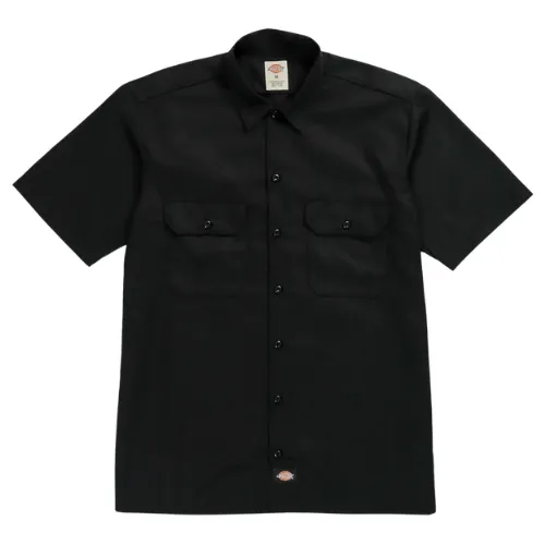 Dickies 1574 Black Button Up Shirt [Size: M]